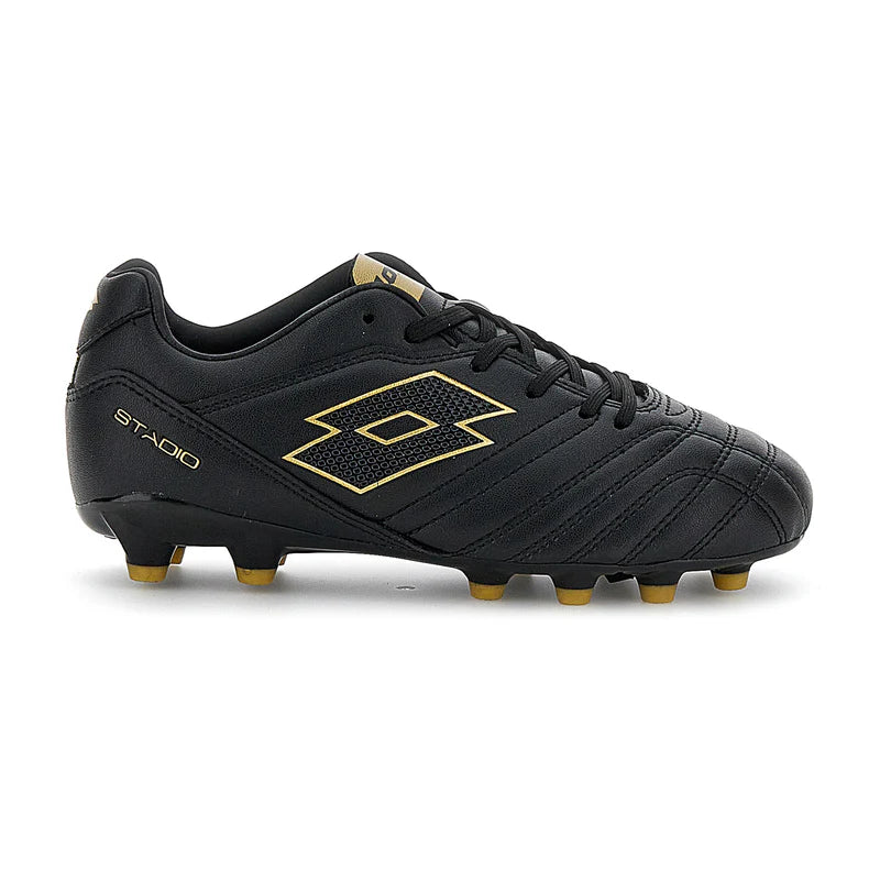 Lotto Kid's Stadio 705 Fg Black/Gold Football Boots