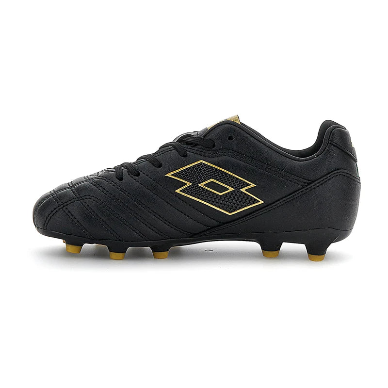 Lotto Kid's Stadio 705 Fg Black/Gold Football Boots