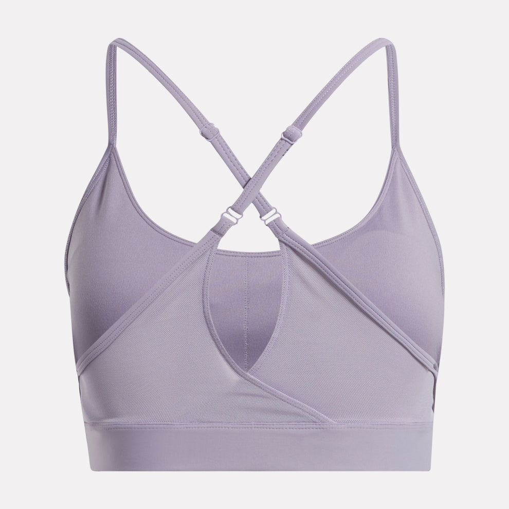 Reebok Women's Lux Strappy Purple Bra