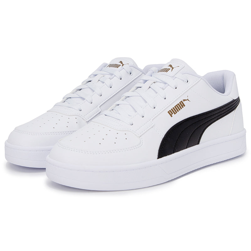Puma Men's Caven White/Black/Gold Sneakers Shoes