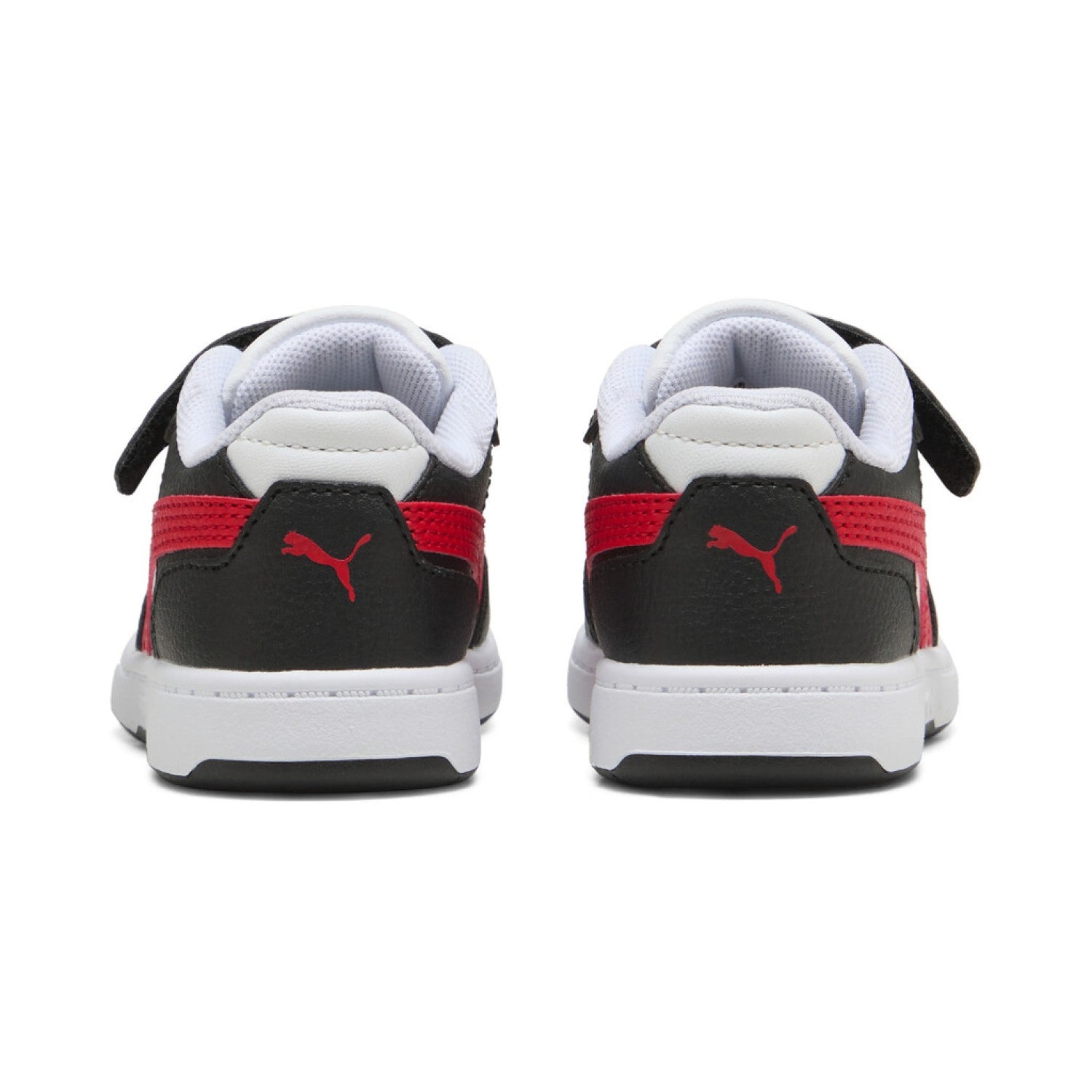 PUMA KID'S REBOUND SLAM LO BLACK/RED/WHITE SNEAKER SHOES