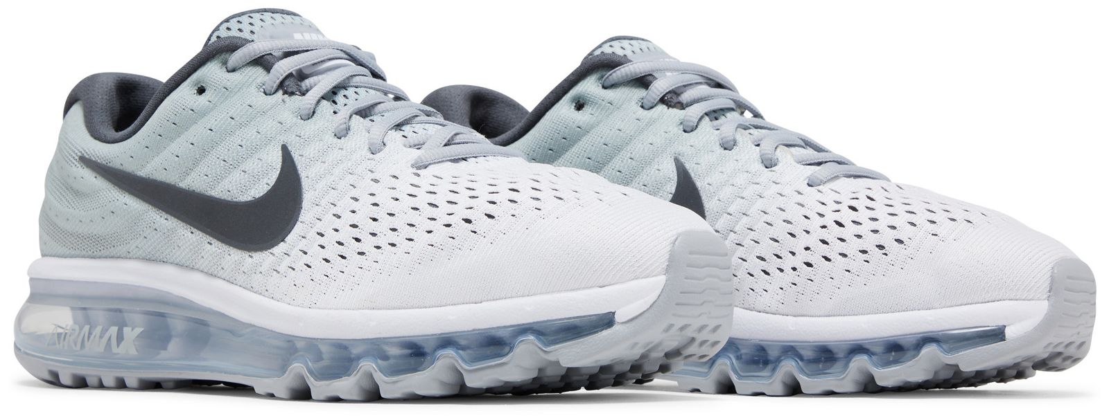 NIKE MEN'S AIR MAX 2017 WHITE/GREY SNEAKER SHOES