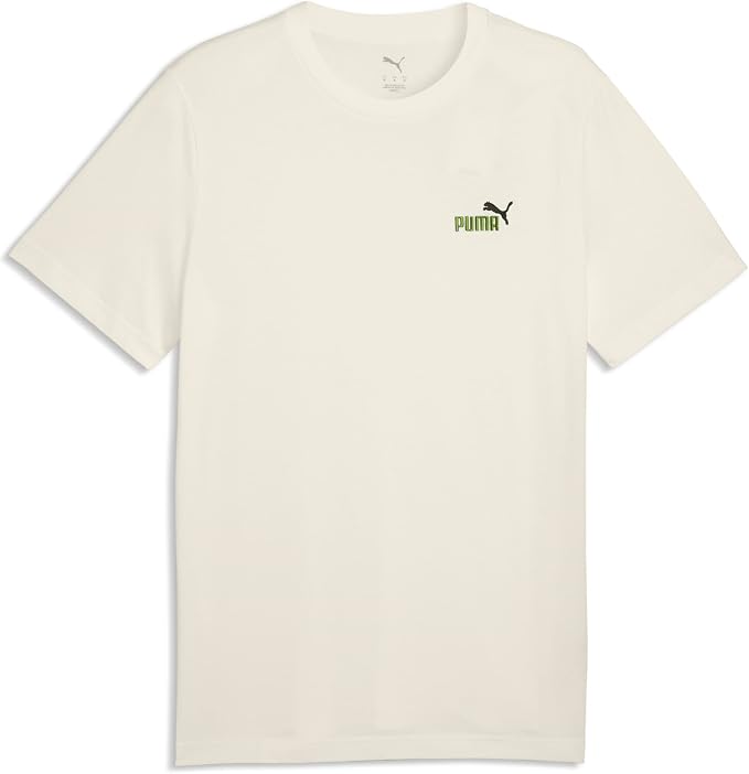 PUMA MEN'S ESSENTIALS 2 COLOUR SMALL LOGO OFF WHITE TEE