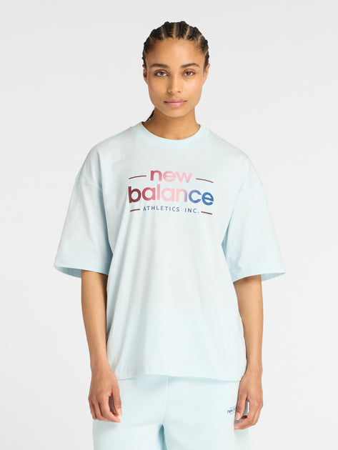 New Balance Women's Reimagined Oversize Blue Tee