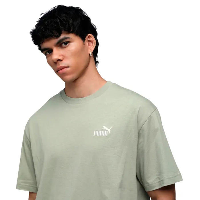 Puma Men's Essentials Small Logo No.1 Lux Army Tee