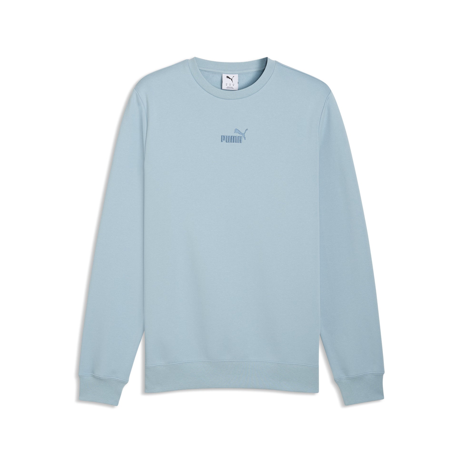 Puma Men's Essentials No. 1 Small Logo Fleece Crew Seafoam Sweatshirt