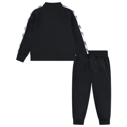 Nike Kid's Logo Taping Black Full Zip Tracksuit Set