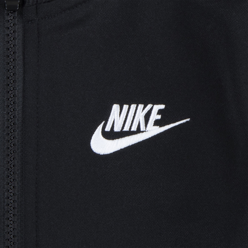 Nike Kid's Logo Taping Black Full Zip Tracksuit Set