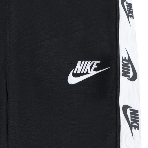 Nike Kid's Logo Taping Black Full Zip Tracksuit Set