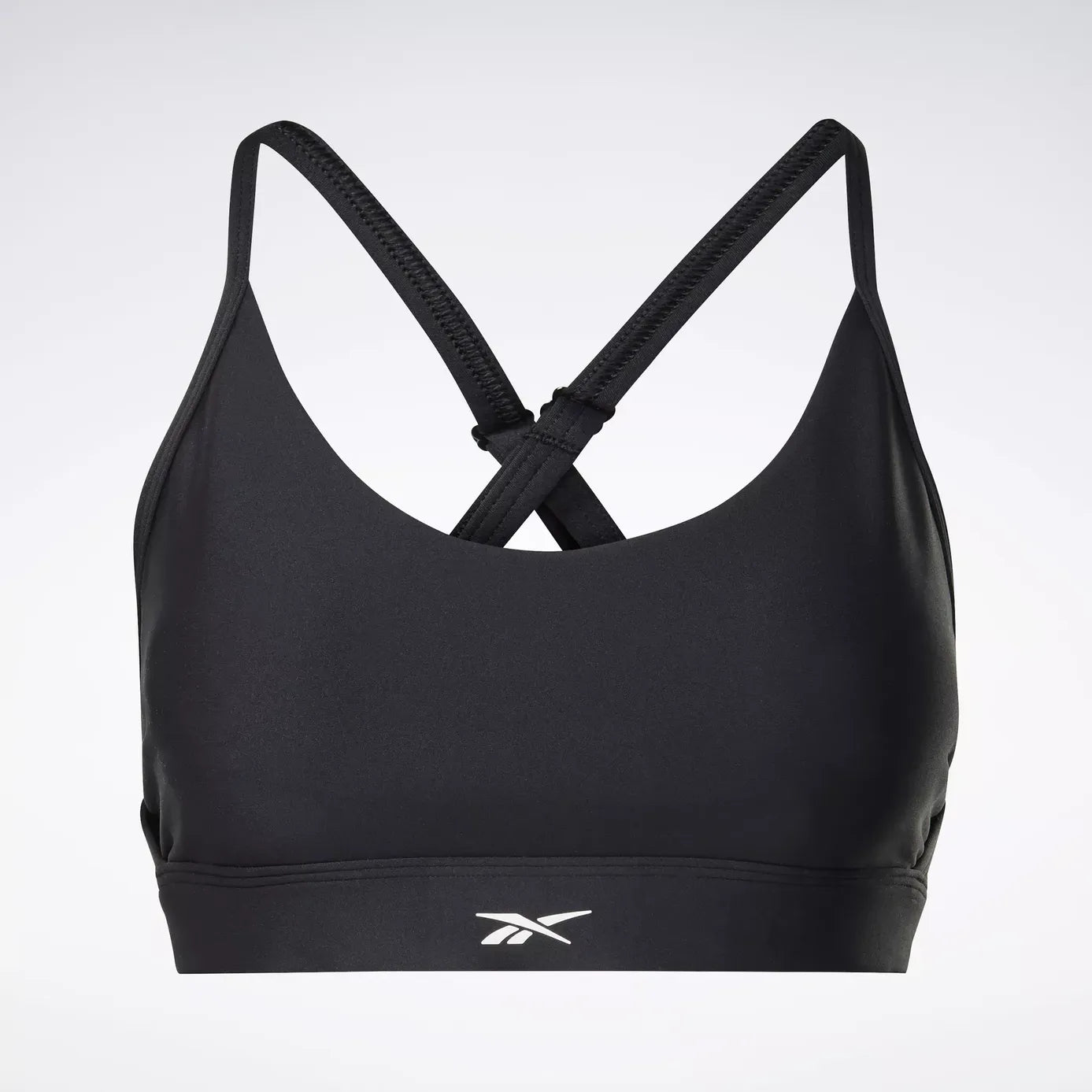 Reebok Womens Lux Strappy Black Sports Bra