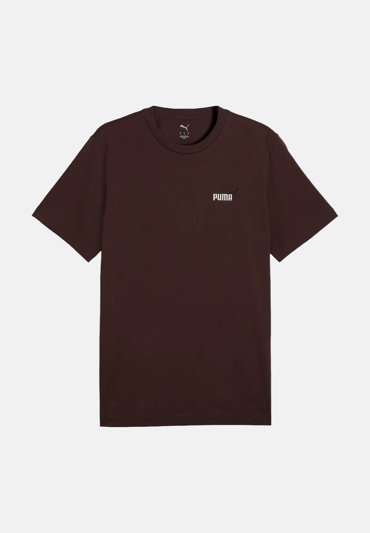 PUMA MEN'S ESSENTIALS 2 COLOUR SMALL LOGO CHOCOLATE TEE