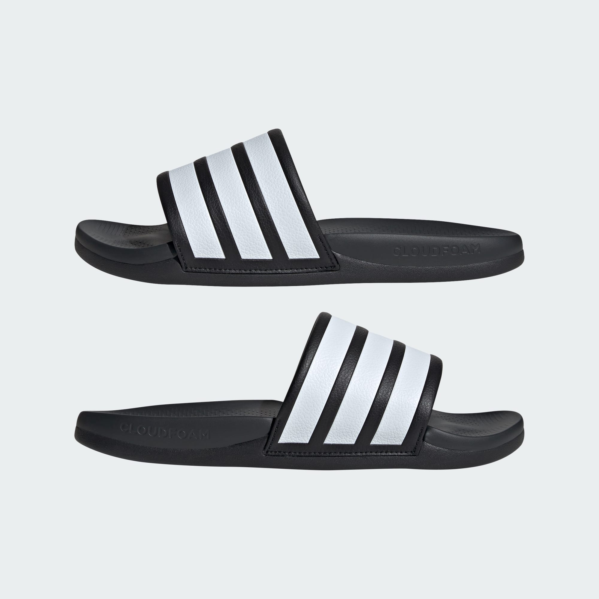 Adidas Unisex Adilette Comfort 2.0 Black/White Sldies