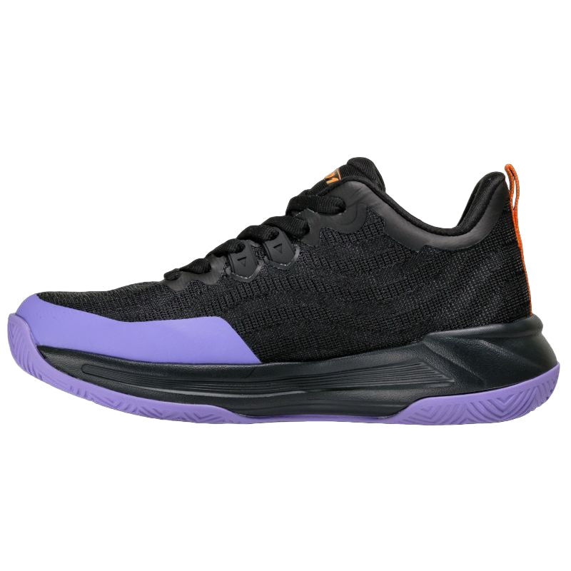 AND 1 KID'S XLR8 BLACK/PURPLE/ORANGE BASKETBALL SHOES