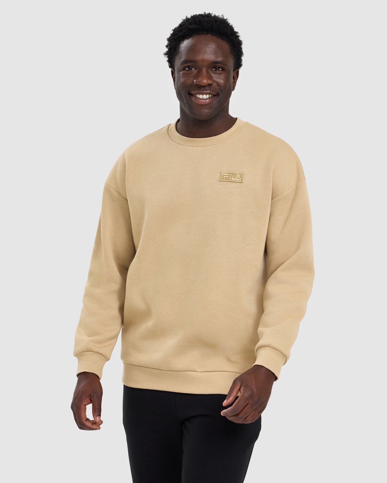 Fila Men's Byron Relaxed Crew Traverntine Sweatshirt