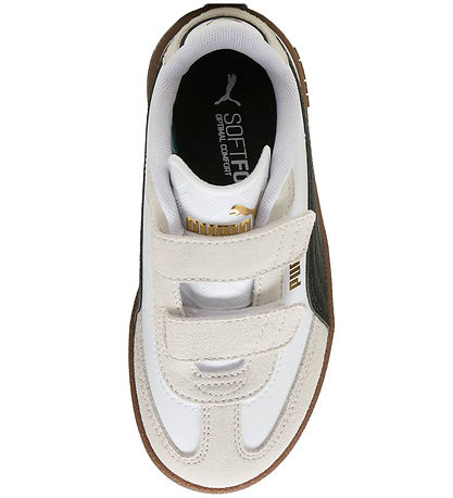 PUMA KID's CLUB II ERA V Hook N' Loop WHITE/BLACK SNEAKER SHOES