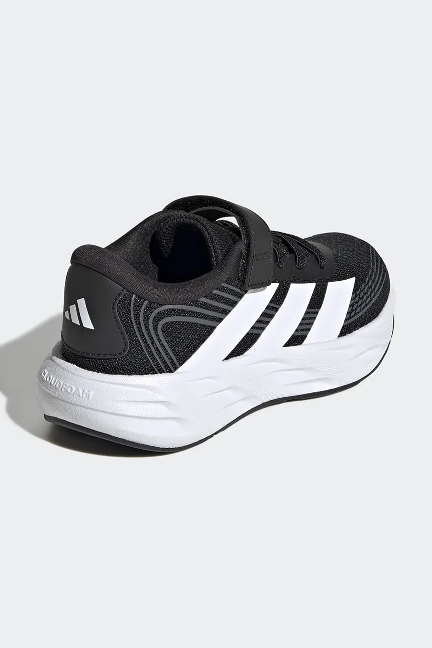 ADIDAS KID'S HOOK N' LOOP GALAXY 8 EL BLACK/WHITE RUNNING SHOES