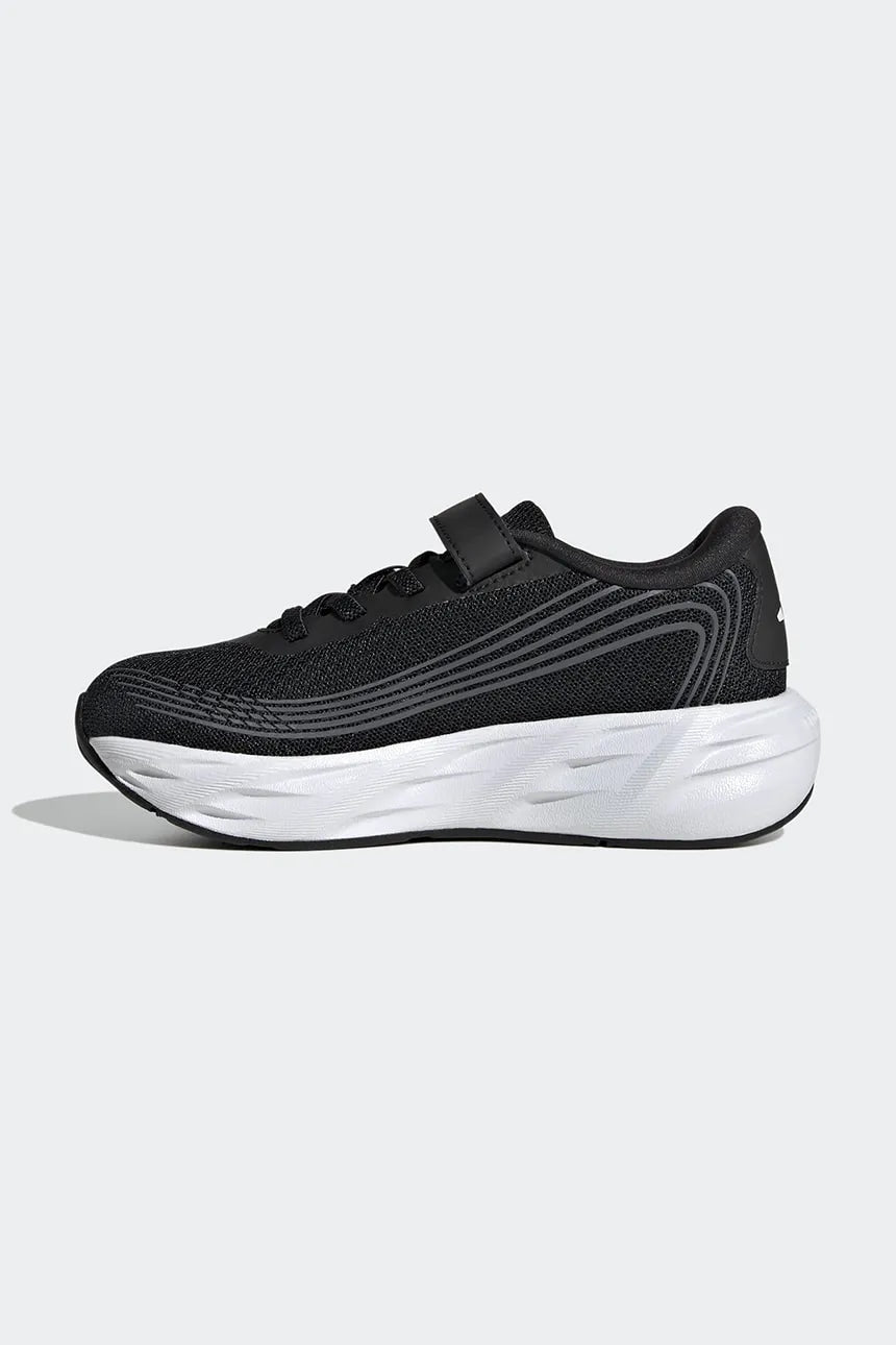 ADIDAS KID'S HOOK N' LOOP GALAXY 8 EL BLACK/WHITE RUNNING SHOES