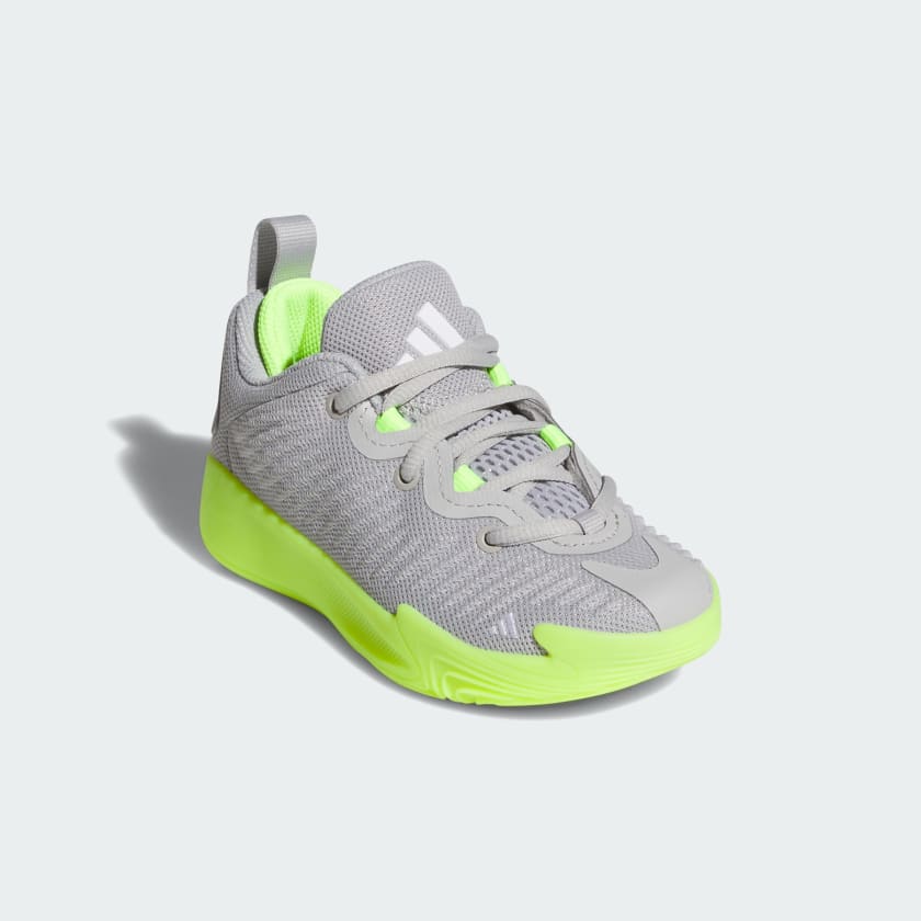 Adidas Kid's Initiation C Grey/Lemon Basketball Shoes
