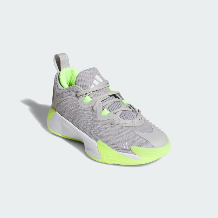 Adidas Kid's Initiation J Grey/Lemon Basketball Shoes