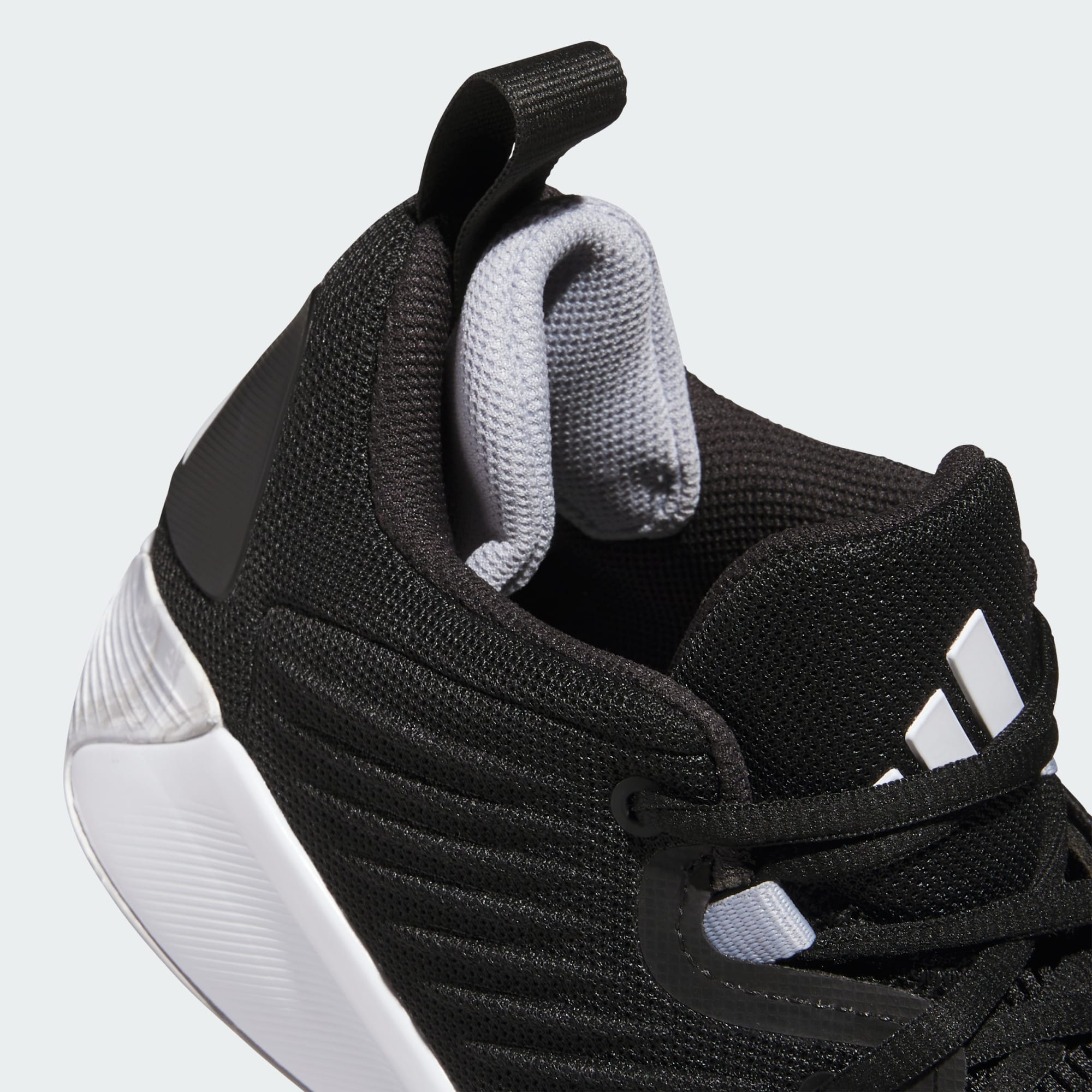 ADIDAS MEN'S INITIATION BLACK/SILVER/WHITE BASKETBALL SHOES