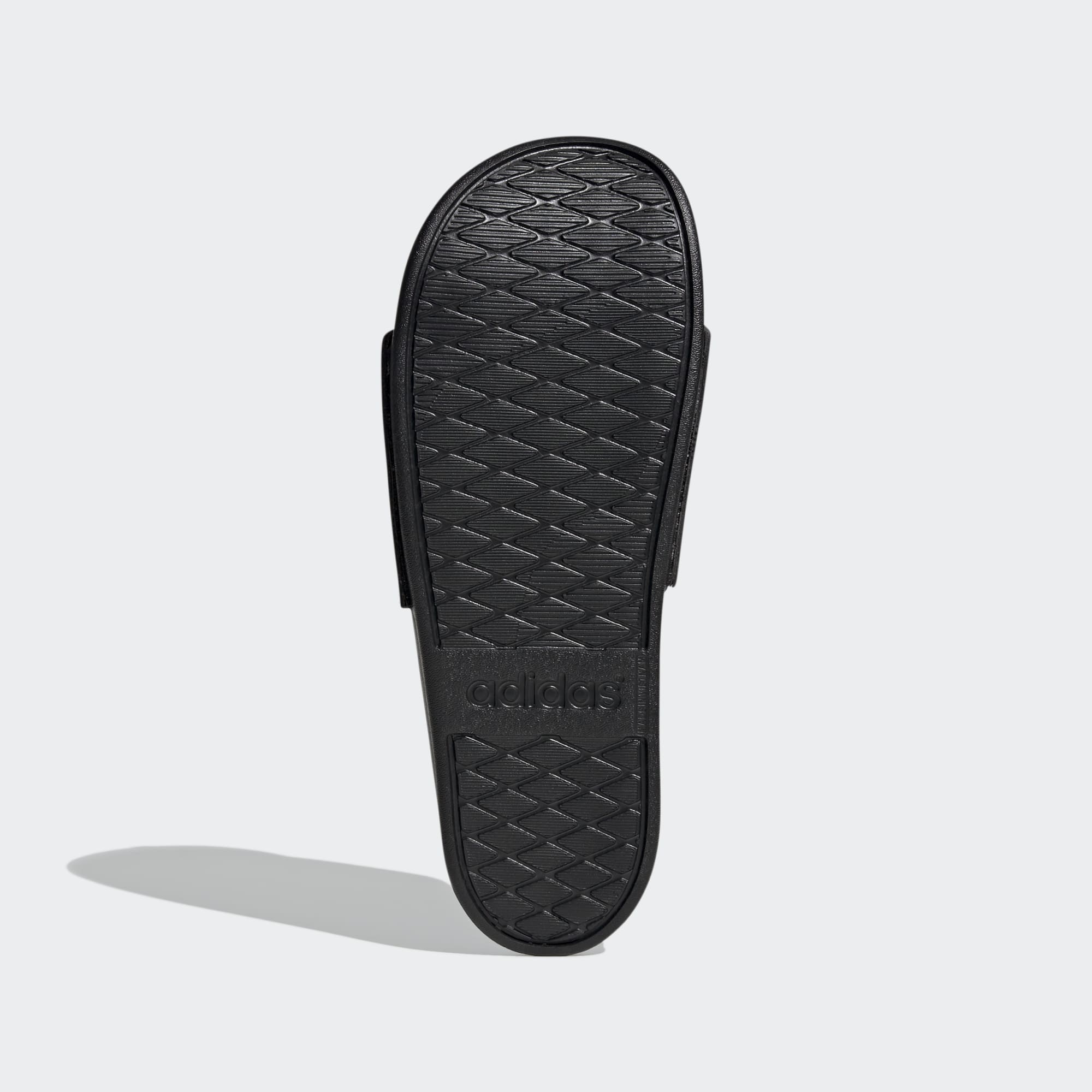 ADIDAS UNISEX ADILETTE 3-STRIPE COMFORT BLACK/WHITE SLIDES