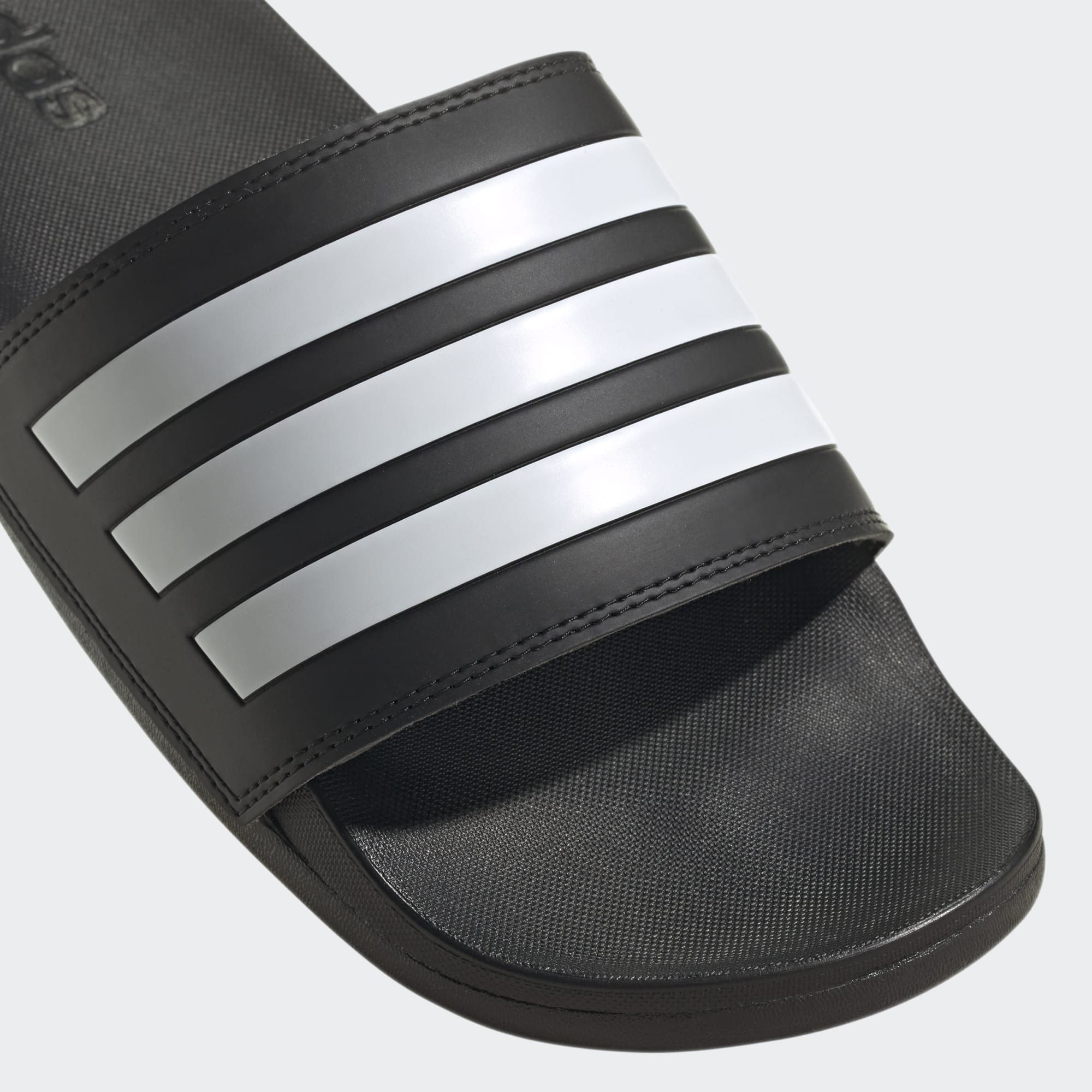 ADIDAS UNISEX ADILETTE 3-STRIPE COMFORT BLACK/WHITE SLIDES