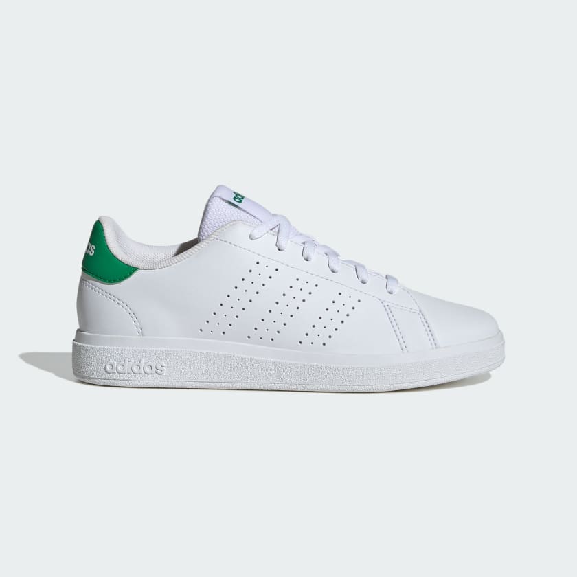 Adidas Kid's Advantage Base 2.0 White/Green Sneaker