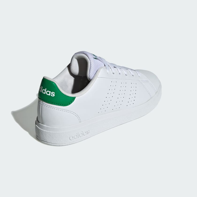 Adidas Kid's Advantage Base 2.0 White/Green Sneaker