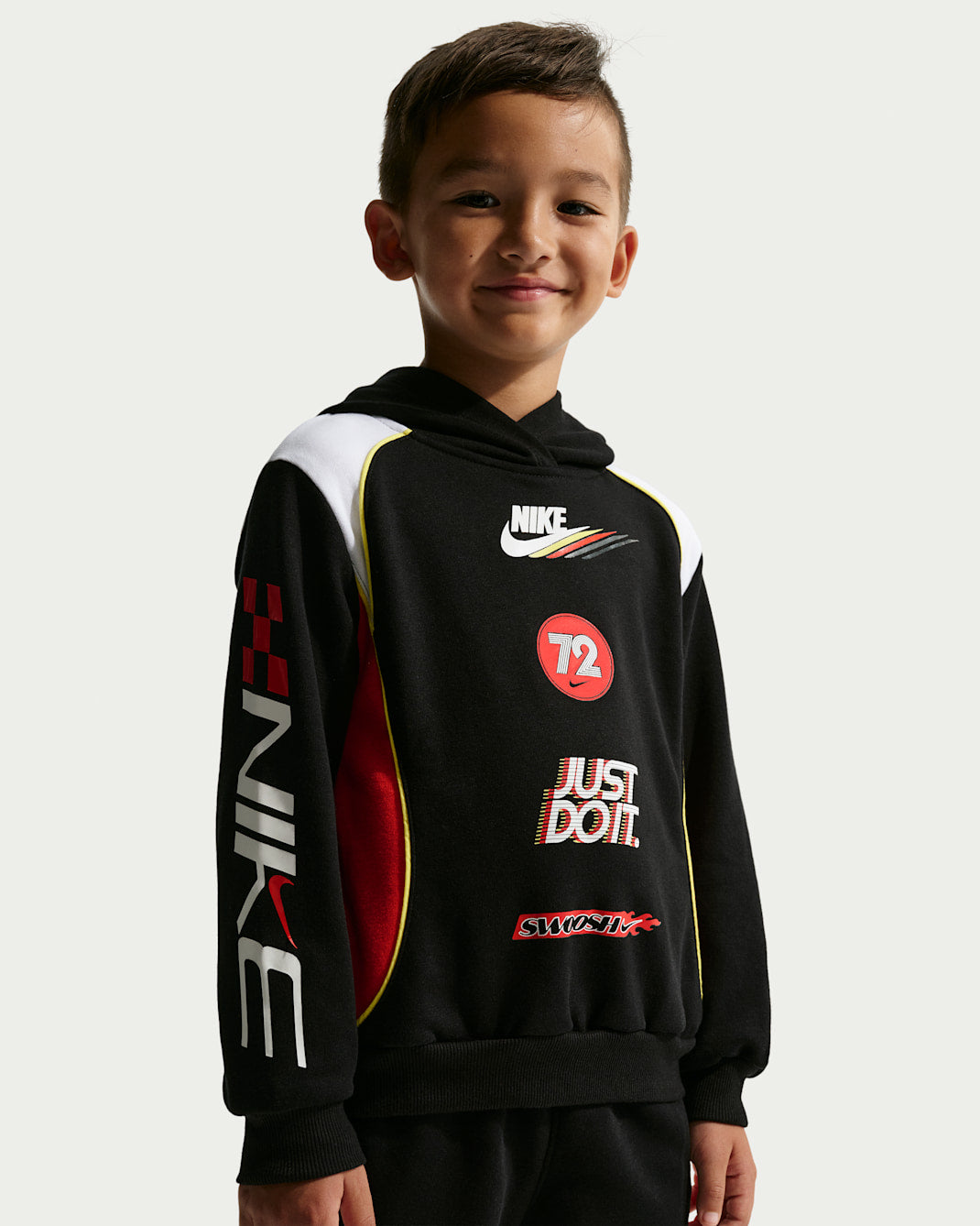 Nike Kid's Victory Lap French Terry Black Hoodie