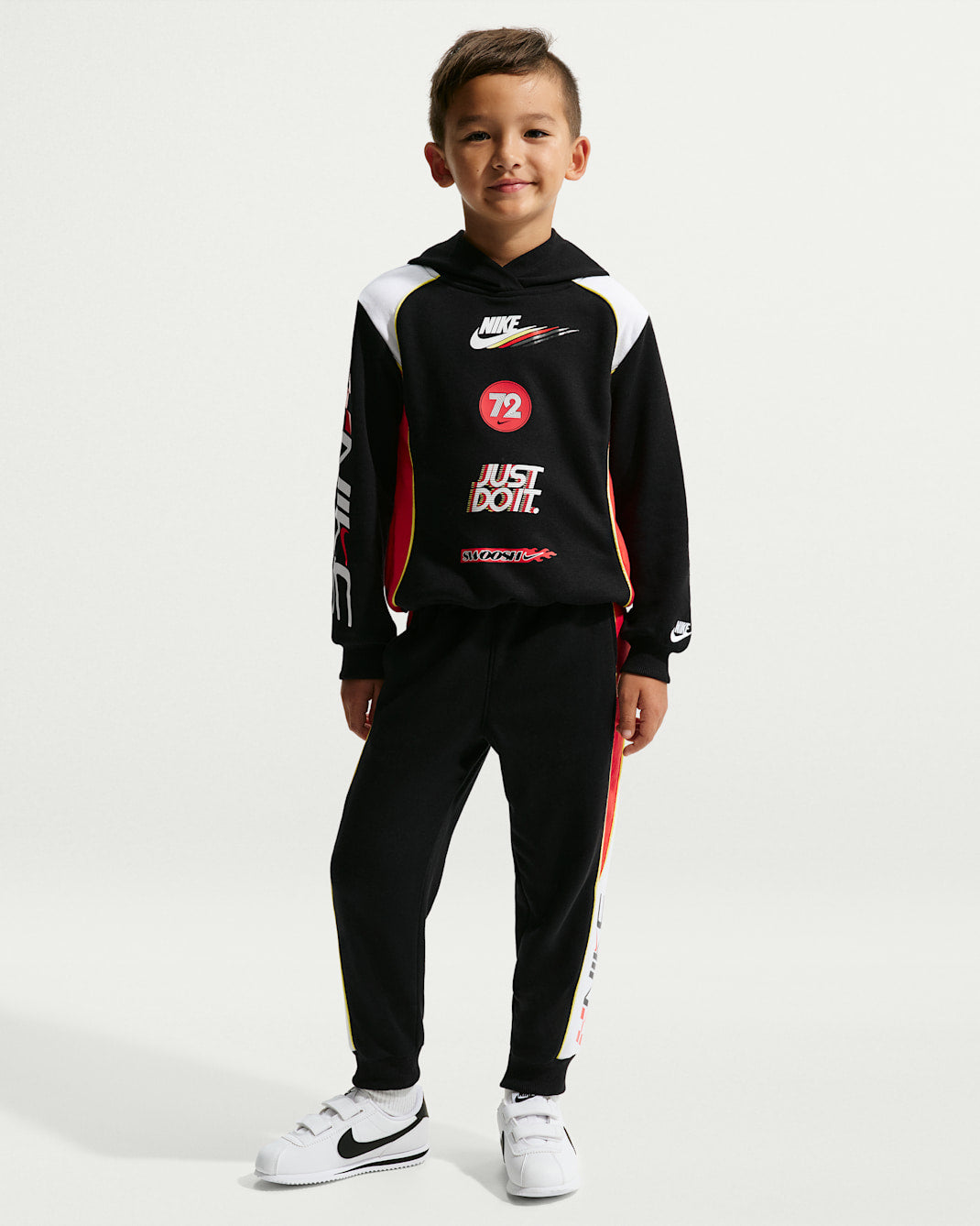Nike Kid's Victory Lap French Terry Black Hoodie