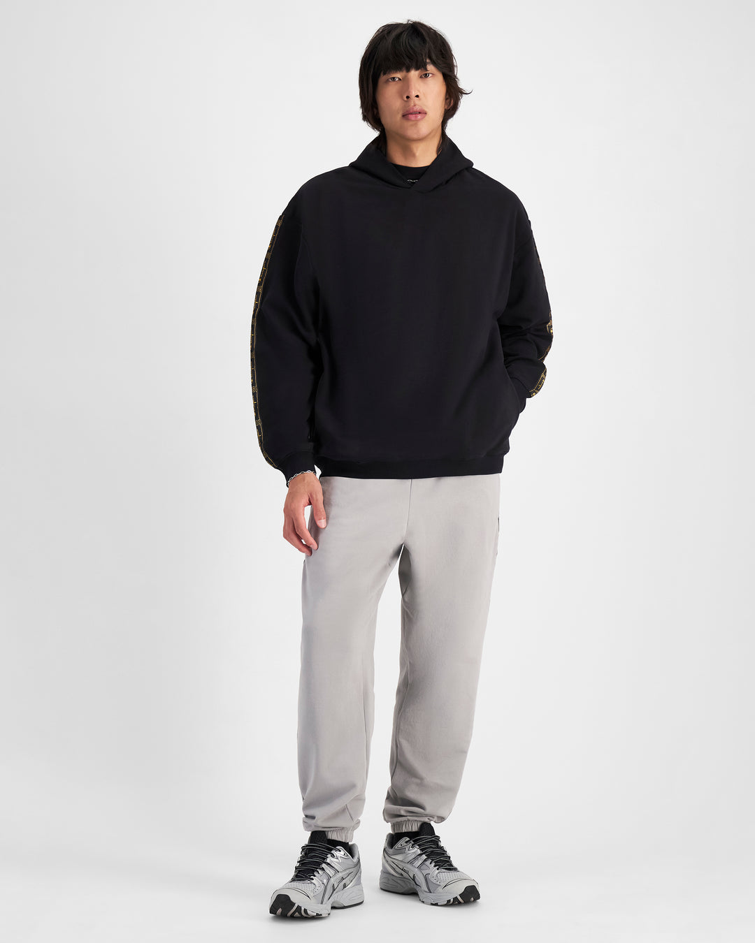 Champion Men's Lux Taping Black Hoodie