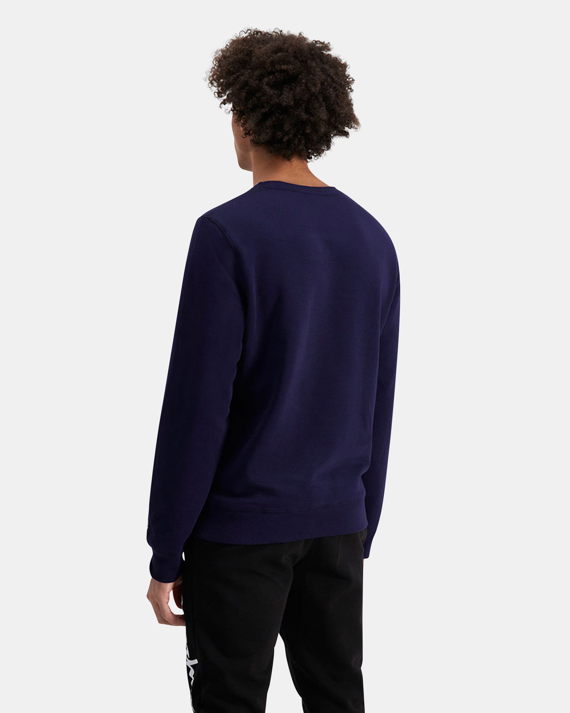 Champion Men's Script Navy Crew Sweatshirt