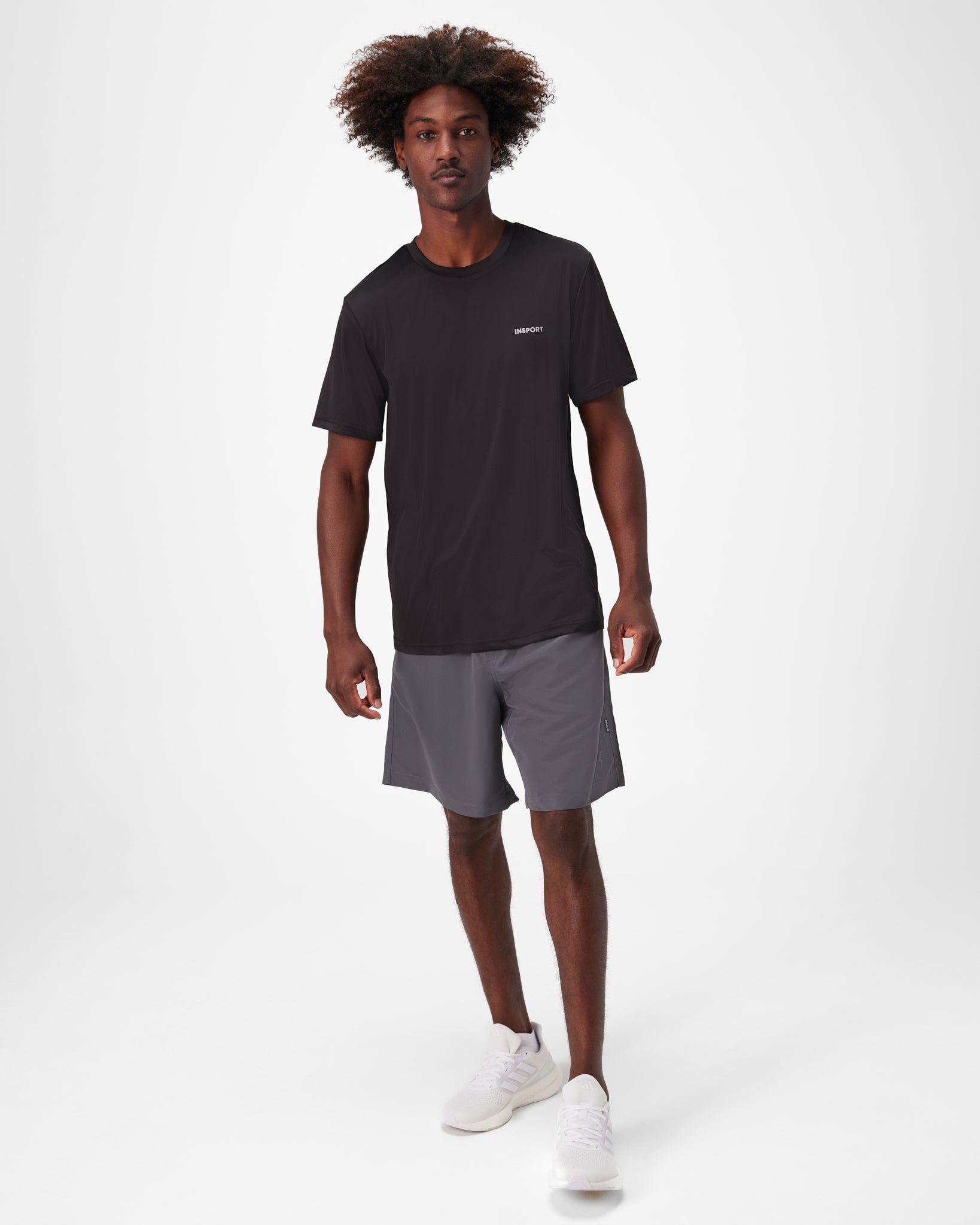 Insport Men's Miami Grey/Zinc Running Shorts