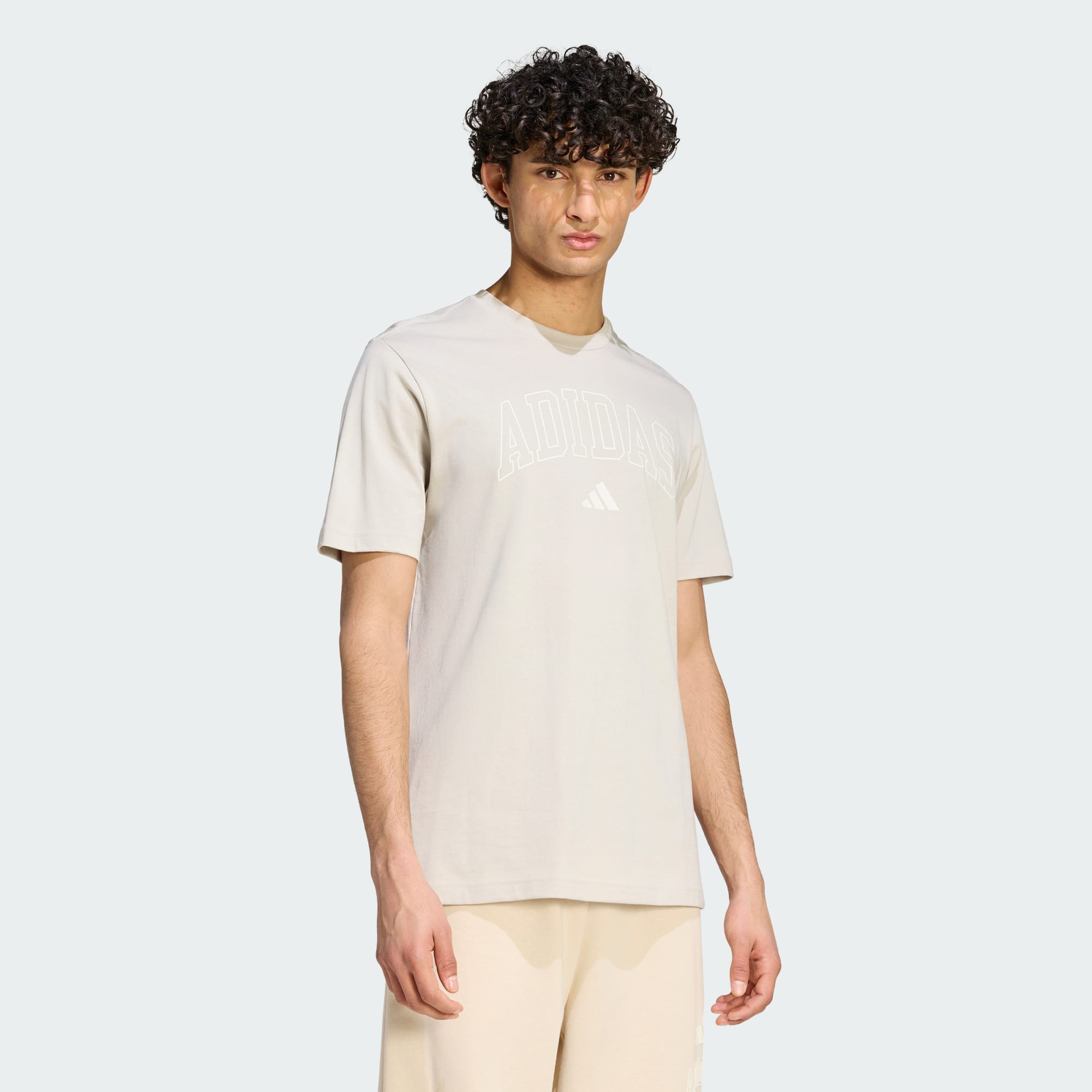 ADIDAS COLLEGIATE LINEAGE GRAPHIC BEIGE TEE