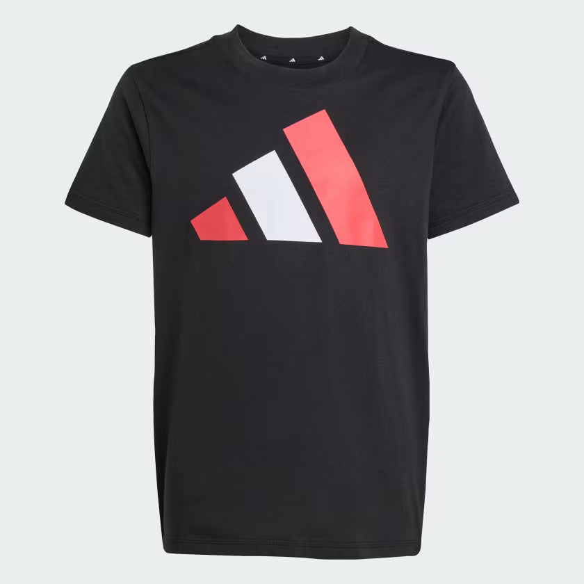 Adidas Kid's Big Logo Black/Red Tee