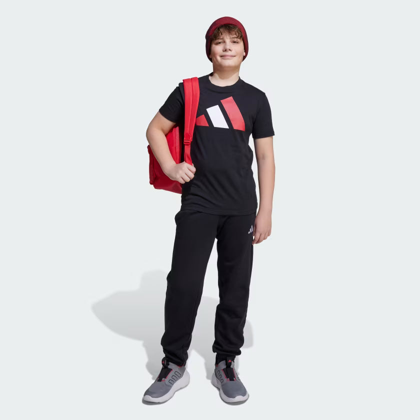 Adidas Kid's Big Logo Black/Red Tee