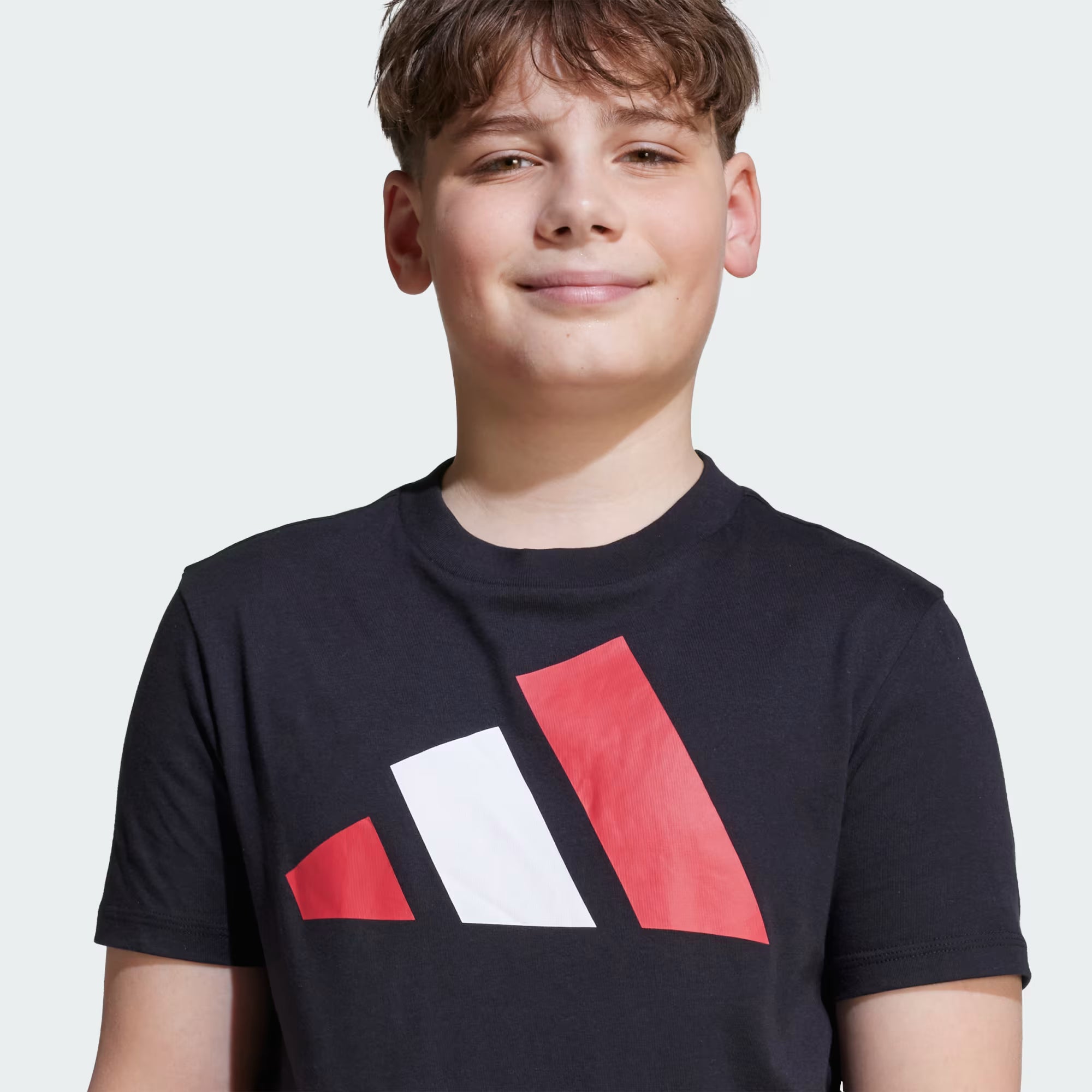Adidas Kid's Big Logo Black/Red Tee