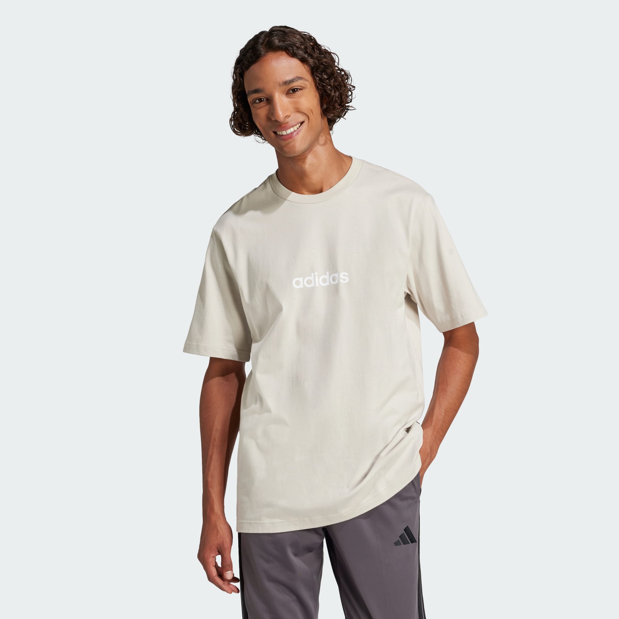Adidas Men's Linear Single Jersey Alumina Tee