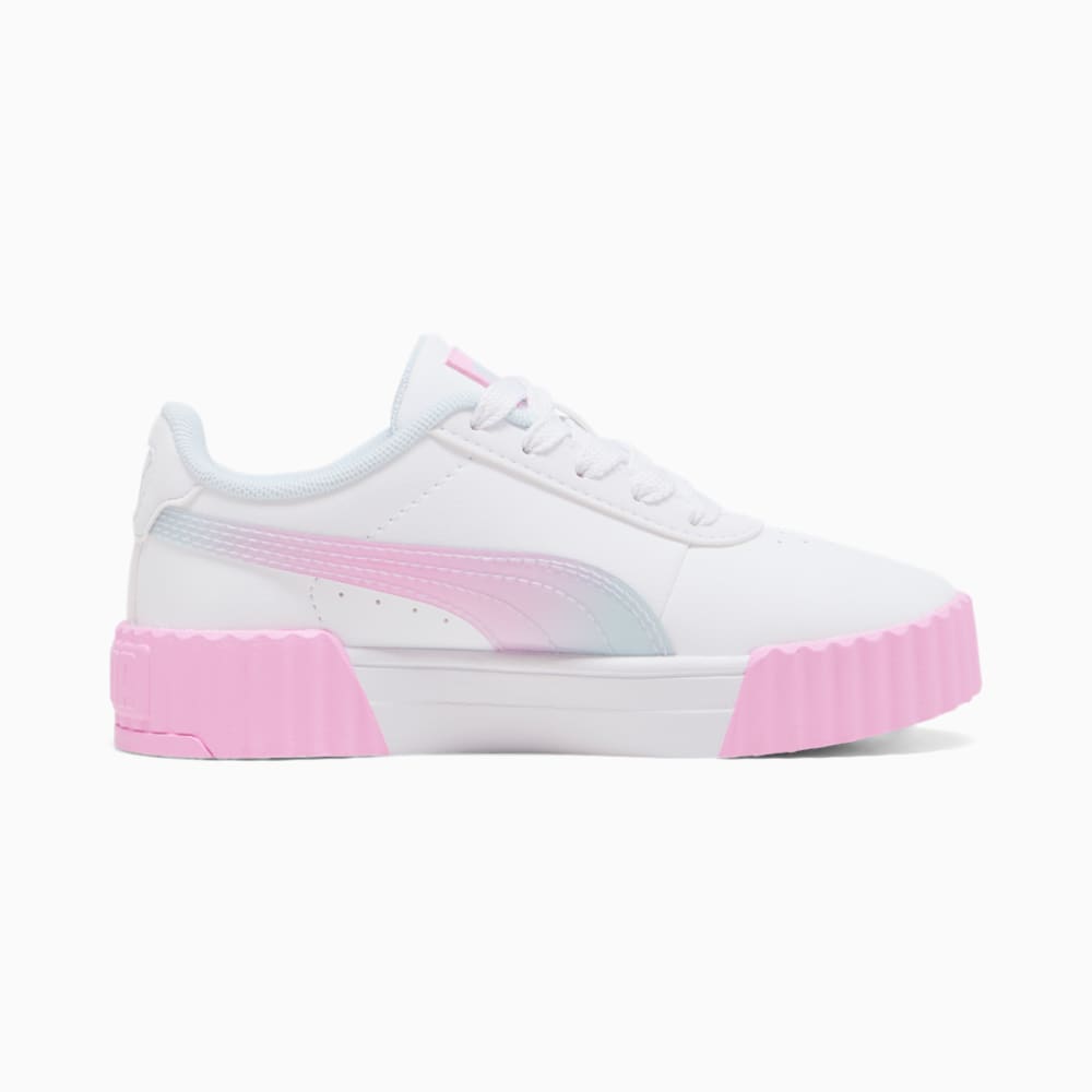 PUMA KID'S CARINA 3.0 FADED GLOW SNEAKERS PS WHITE/MAUVE SNEAKER SHOES