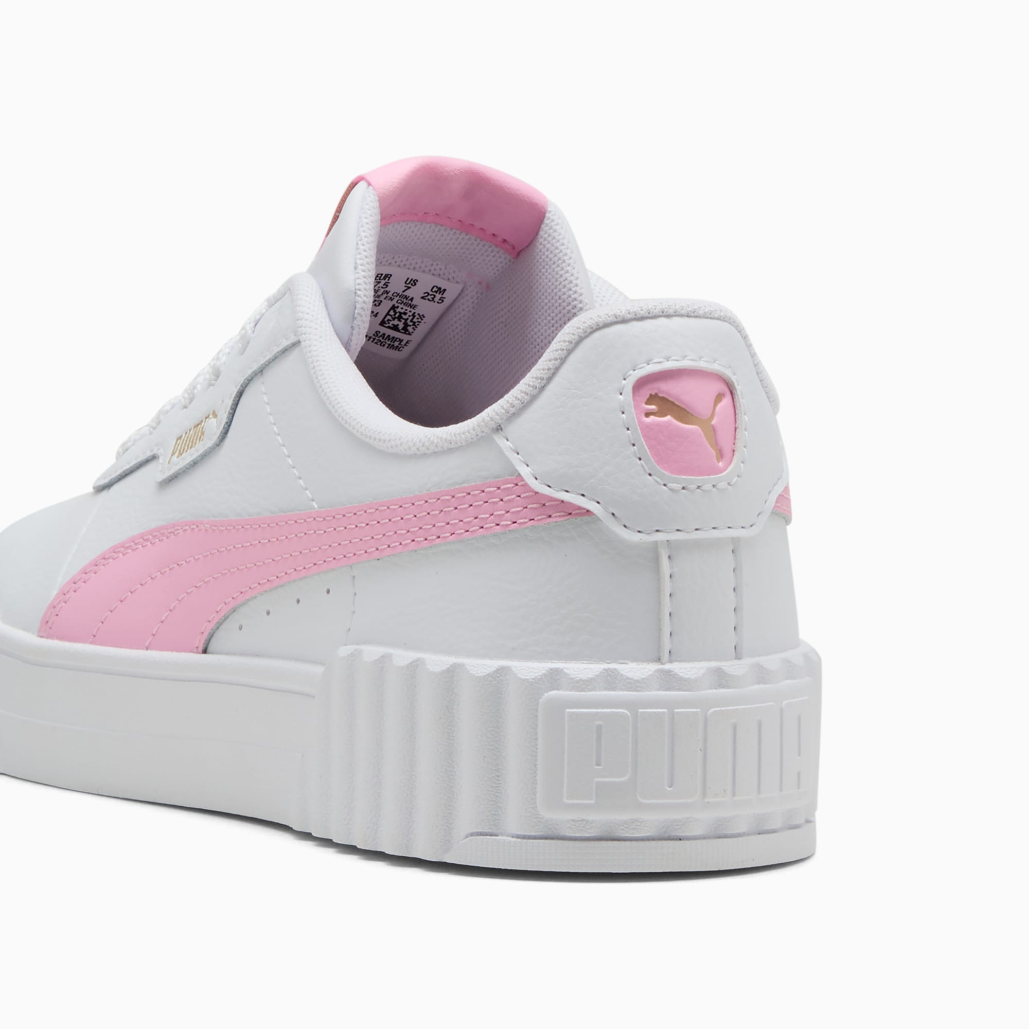 PUMA WOMEN'S CARINA 3.0 WHITE/PINK SNEAKER SHOES