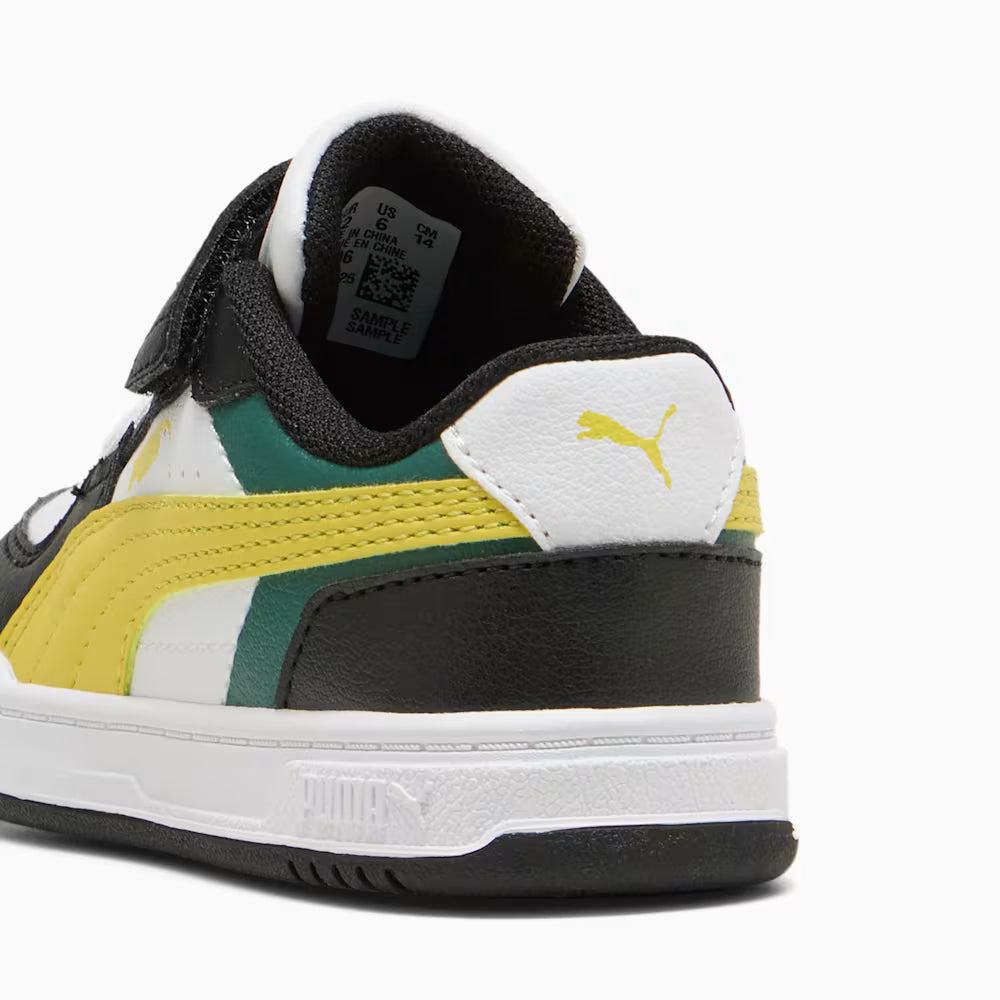 PUMA KID'S CAVEN 3.0 BLOCK TS BLACK/CITRUS SNEAKER SHOES