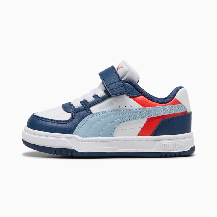 PUMA KID'S CAVEN 3.0 BLOCK BLUE/WHITE/RED SNEAKER SHOES