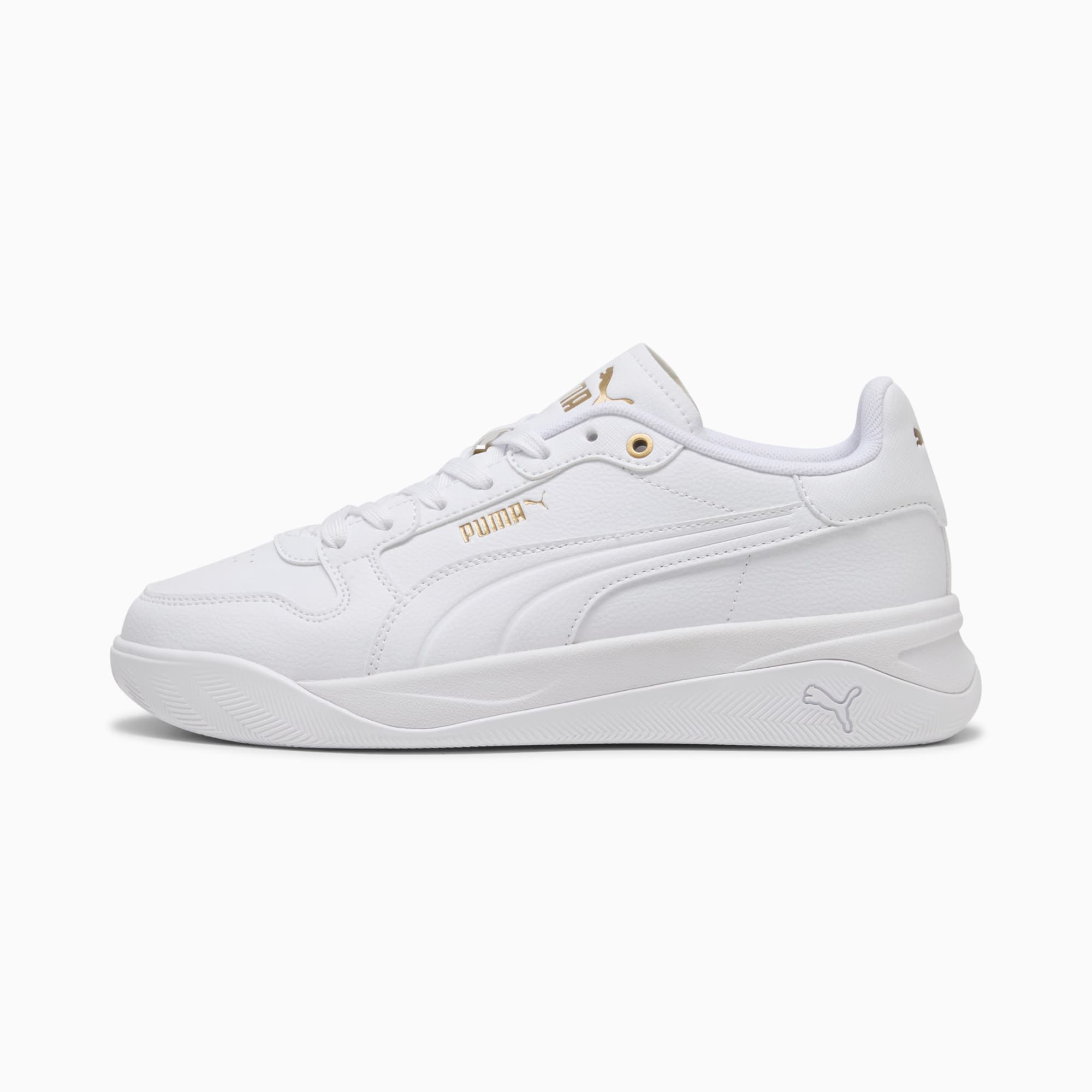 PUMA WOMEN'S COURT BAE WHITE/GOLD SNEAKER SHOES