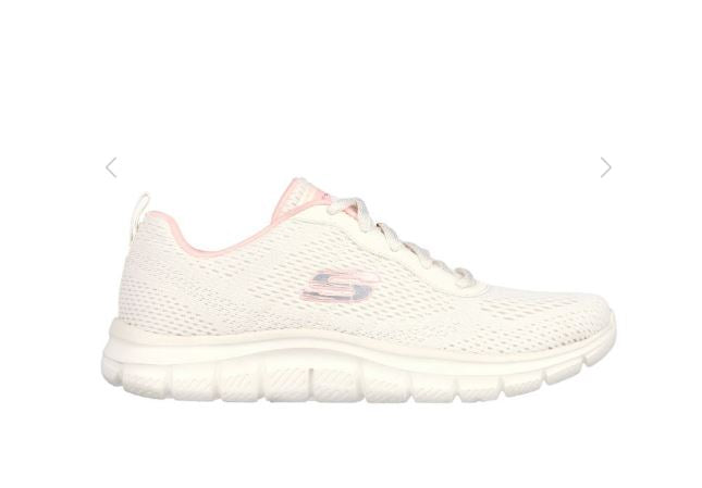 Sketchers Women's Track Staple Natural Pink Walking Shoes