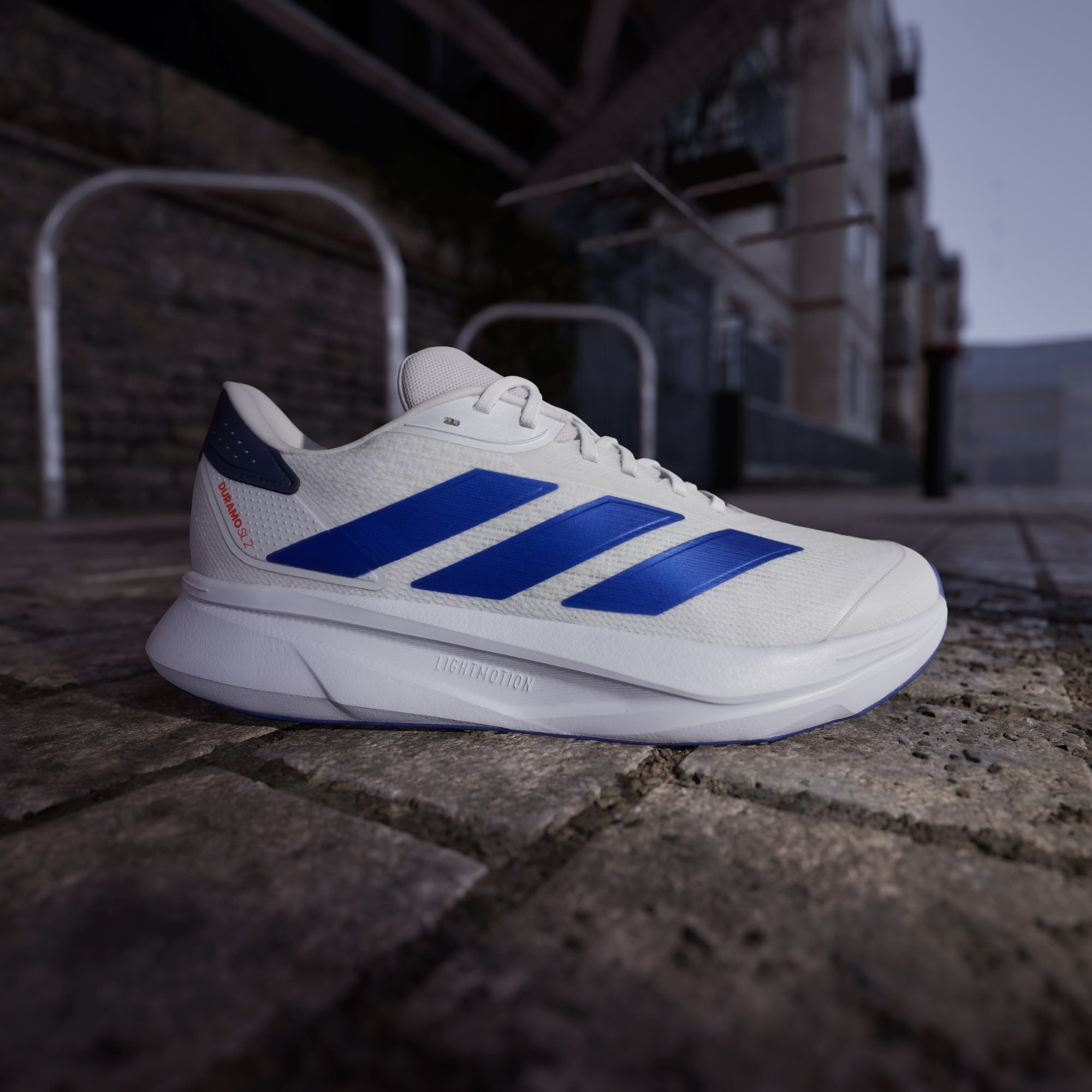 Adidas Men's Duramo 12 Sl White/Blue Running Shoes