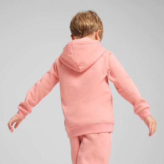 Puma Kid's Ess Logo Fleece Hoodie Pink Hoodie