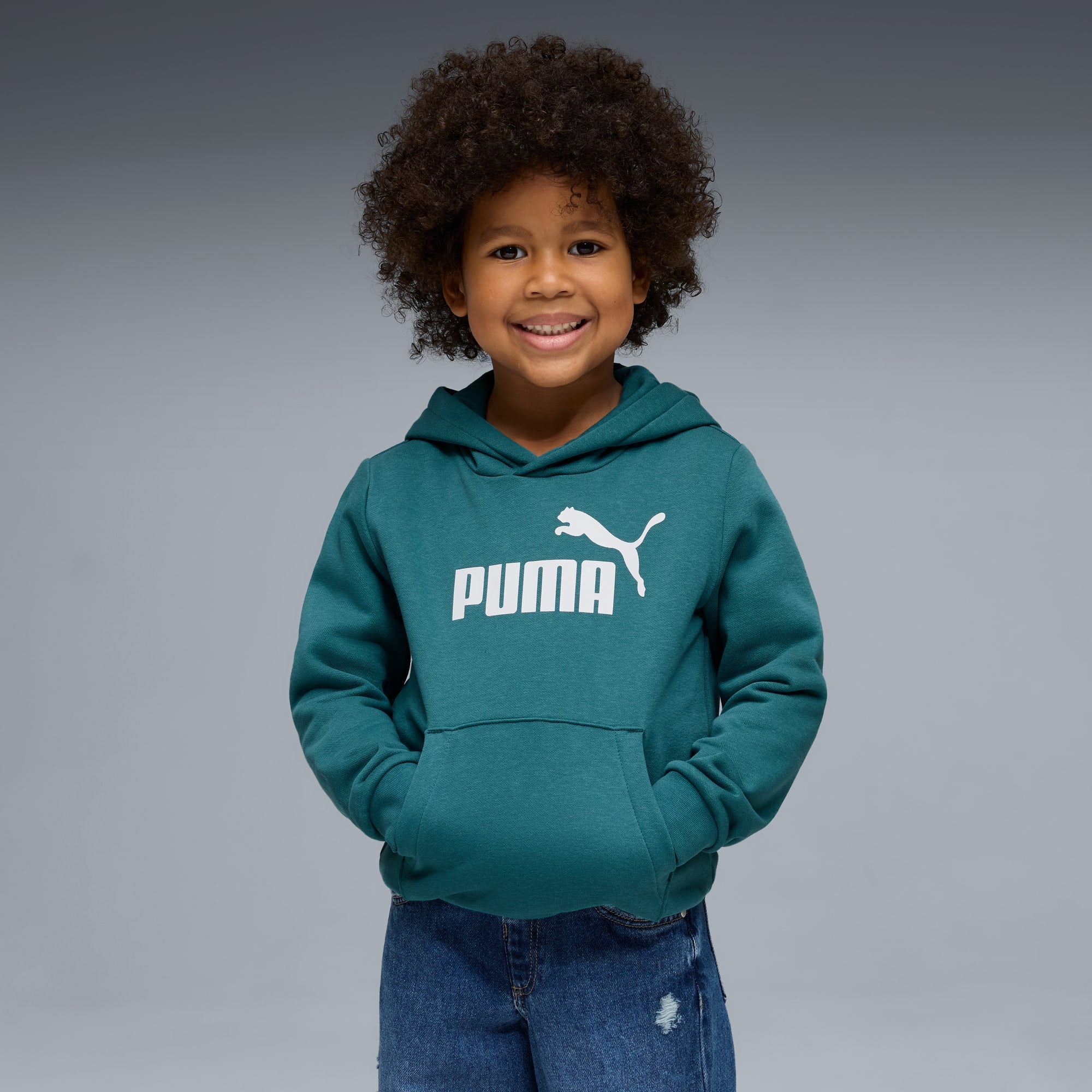 Puma Kid's Essentials No. 1 Logo Fleece Emerald Ice Hoodie
