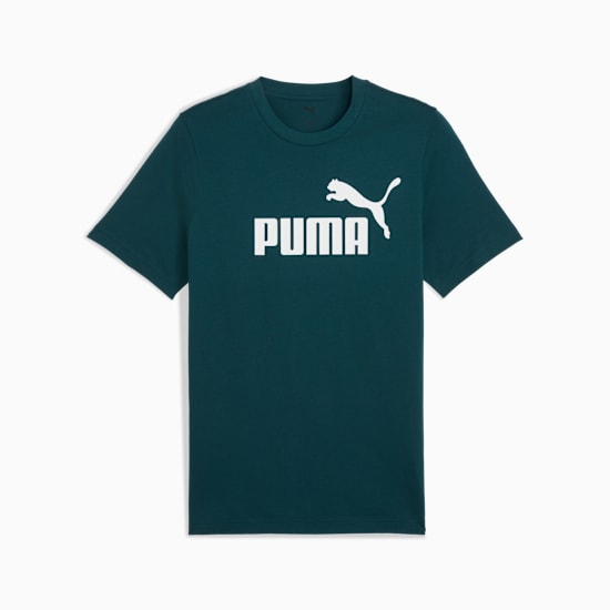 Puma Men's Essentials No.1 Logo Green Tee