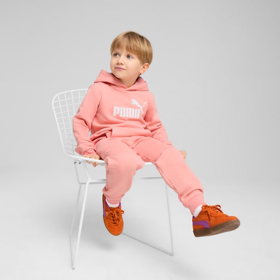 Puma Kid's Ess Logo Fleece Hoodie Pink Hoodie