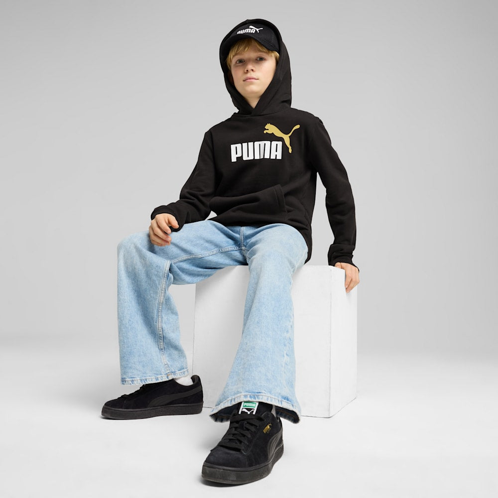 Puma Kid's Essentials 2colour Fleece Black Hoodie